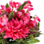 Pink Flower Arrangement in Woven Pot, 20"
