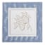 Providence Blue Metal Wall Decor with Leaf, 12"