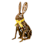 Honeybloom Brown Rattan Easter Rabbit with Bow, 17"