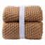Honeybloom Brown Sweater Knit Bed Blanket, Full/Queen