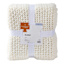 Honeybloom Ivory Sweater Knit Bed Blanket, Full/Queen