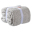 Honeybloom Light Grey Sweater Knit Bed Blanket, Full/Queen