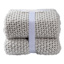 Honeybloom Light Grey Sweater Knit Bed Blanket, Full/Queen