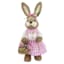 Homespun Easter Sisal Bunny with Basket, 20"