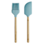 KitchenAid 2-Piece Mineral Water Blue Bamboo Spatula & Basting Brush