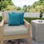Turquoise Canvas Oversized Square Outdoor Throw Pillow, 20"