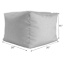 Navy Blue Canvas Outdoor Pouf, 20"