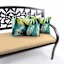 Seneca Navy Lumbar Outdoor Throw Pillow, 14x20