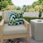 Seneca Navy Blue Oversized Square Outdoor Throw Pillow, 20"