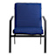 Navy Blue Canvas Outdoor Hinged Cushion