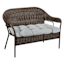 Tahiti Silver Outdoor Wicker Settee Cushion