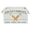 Homespun Easter White Wood Fresh Carrots Bin, 12"