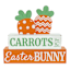 Homespun Easter Orange & White Easter Carrots Table Block Sign, 9"