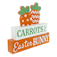 Homespun Easter Orange & White Easter Carrots Table Block Sign, 9"