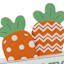 Homespun Easter Orange & White Easter Carrots Table Block Sign, 9"