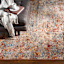 (A522) Mirabel Scarlet Abstract Area Rug, 8x10