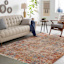 (A522) Mirabel Scarlet Abstract Area Rug, 8x10