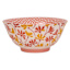 Coral & Mustard Yellow Flower Print Bowl, 6"