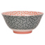 Blue & Coral Geo Print Bowl, 6"