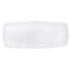 Set of 2 White Curved Rectangle Serving Trays, 14"