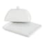 White Tapered Butter Dish, 7"
