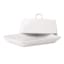 White Wide Covered Butter Dish, 6.5"