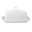 White Wide Covered Butter Dish, 6.5"
