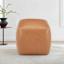 Honeybloom Beau Cognac Faux Leather Bench
