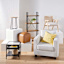 Honeybloom Beau Cognac Faux Leather Bench