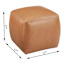 Honeybloom Beau Faux Leather Ottoman, Cognac