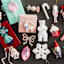 Mrs. Claus' Bakery 2-Count Pink & White Candy Shatterproof Ornaments, 6.3"