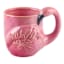 Pink Flamingo Handle Embossed Mug, 18oz