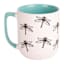 Dragonfly Icon Speckled Mug with Blue Handle, 16oz
