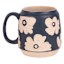 Blue Mug with Flowers, 20oz