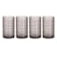 Set of 4 Spectra Smoke Grey Highball Glasses, 15oz