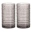 Set of 4 Spectra Smoke Grey Highball Glasses, 15oz