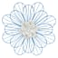 Sunny Club Blue Metal Wire Flower Outdoor Wall Decor, 18"