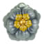 Honeybloom Blue Metal Flower Outdoor Wall Decor, 12"