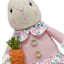 Homespun Easter Pink Fabric Bunny, 9"