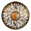 Solar Metal Sun Face Outdoor Wall Decor, 23"