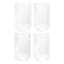 Apollo Set of 4 Clear Highball Glasses, 17oz