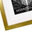 12x12 Gold Wide Matted to 10x10 & 8x8 Wall Frame