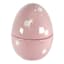 Homespun Easter Pink & White Polka Dot Ceramic Egg Jar, 7"