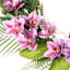 Purple Flowers Half Wreath, 22"