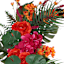Red Flowers Half Wreath, 22"