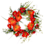 Red Summer Flower Wreath, 22"
