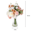 Flower Arrangement in Glass Vase, 18.5"
