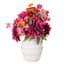 Pink Flower Arrangement in Vintage Ceramic Vase, 19"