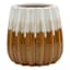 Honeybloom Indoor Ribbed Honey Glaze Planter, Medium