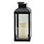 Black Square Outdoor Solar Lantern, 12"